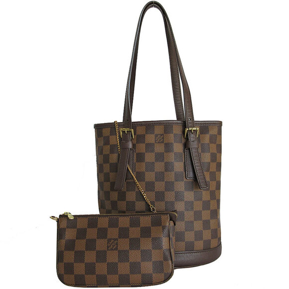 LOUIS VUITTON Authentic Brown Damier Canvas Shoulder Bag - Picture 1 of 5